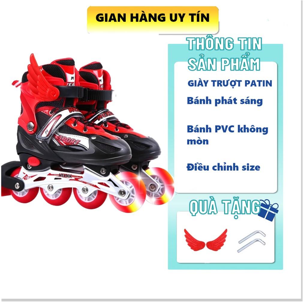 Giày trượt patin trẻ em và người lớn bánh có đèn phát sáng cho mọi lứa tuổi