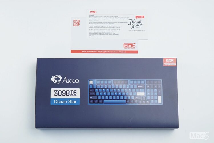 Bàn phím cơ AKKO 3098 DS Ocean Star (Akko switch v2) Blue switch V2 - Hàng Chính Hãng