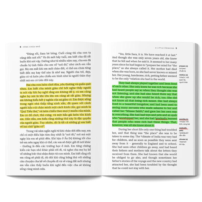 Sách - Công Chúa Nhỏ - A Little Princess - Song Ngữ Việt-Anh