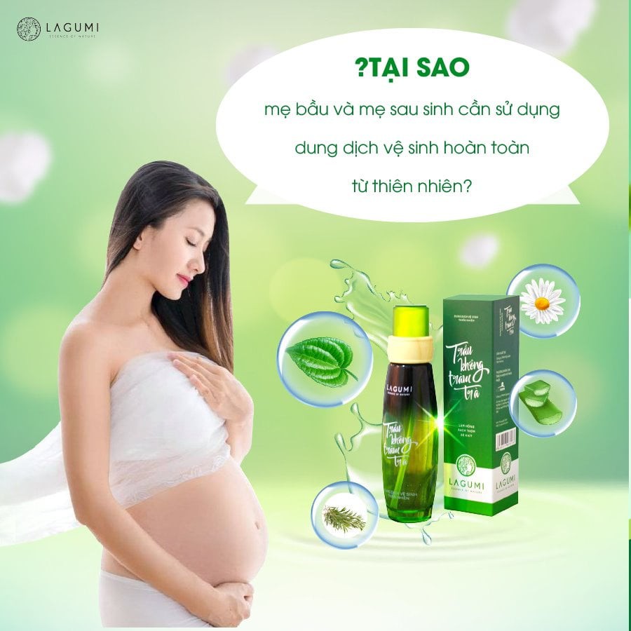 Dung dịch vệ sinh phụ nữ Lagumi Trầu Không Tràm Trà 100% thiên nhiên 100ml - an toàn Mẹ Bầu - Việt Nam