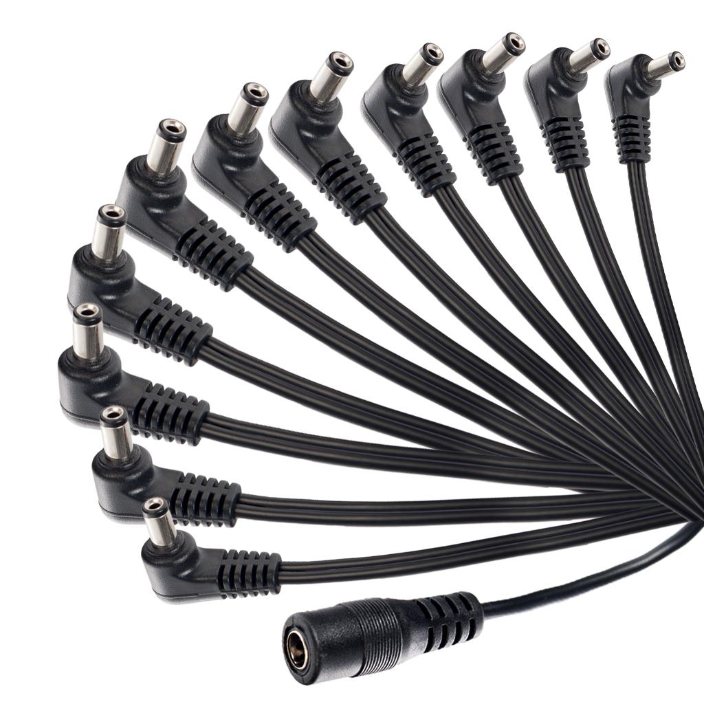 5pc Power Supply for Guitar Effect Pedals with Cable 11 Way Daisy Chain Cord