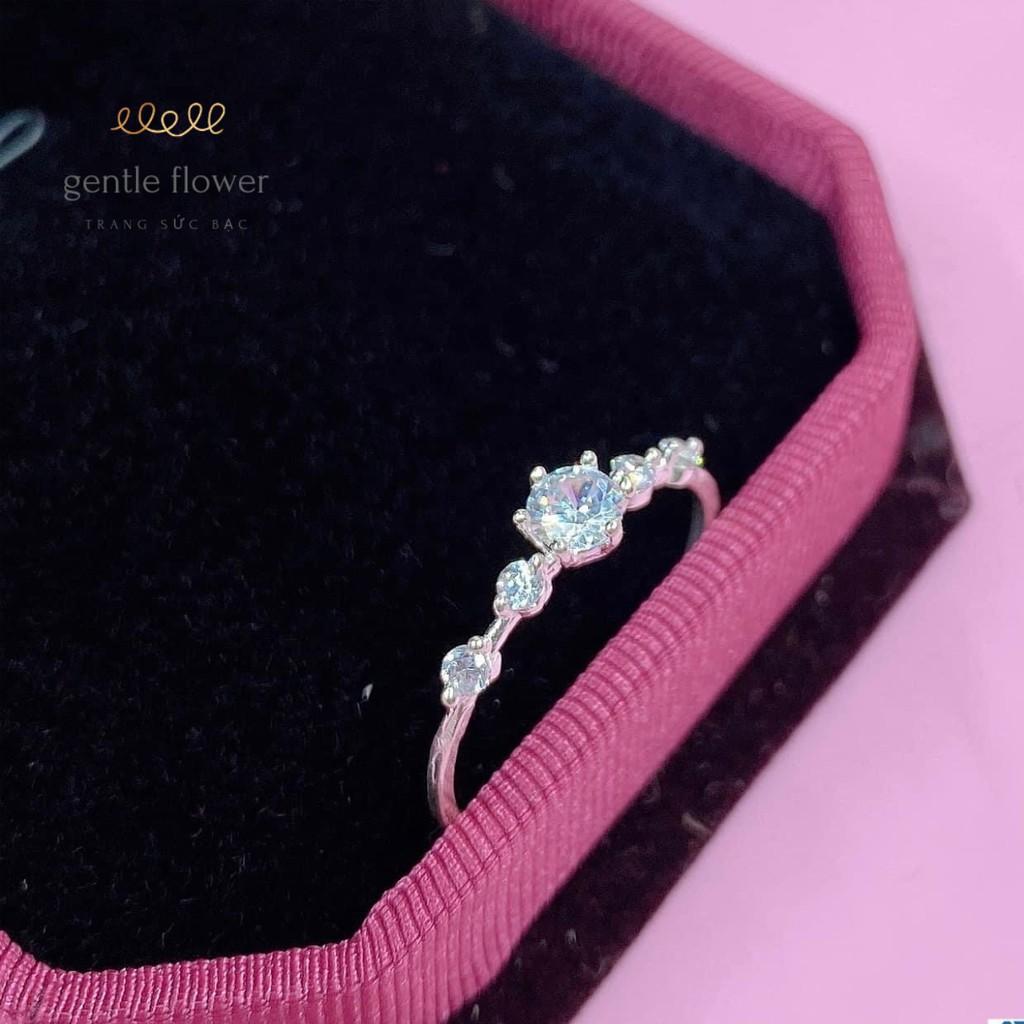Nhẫn Nữ Bạc Ta Đính Kèm Đá Gentle Flower