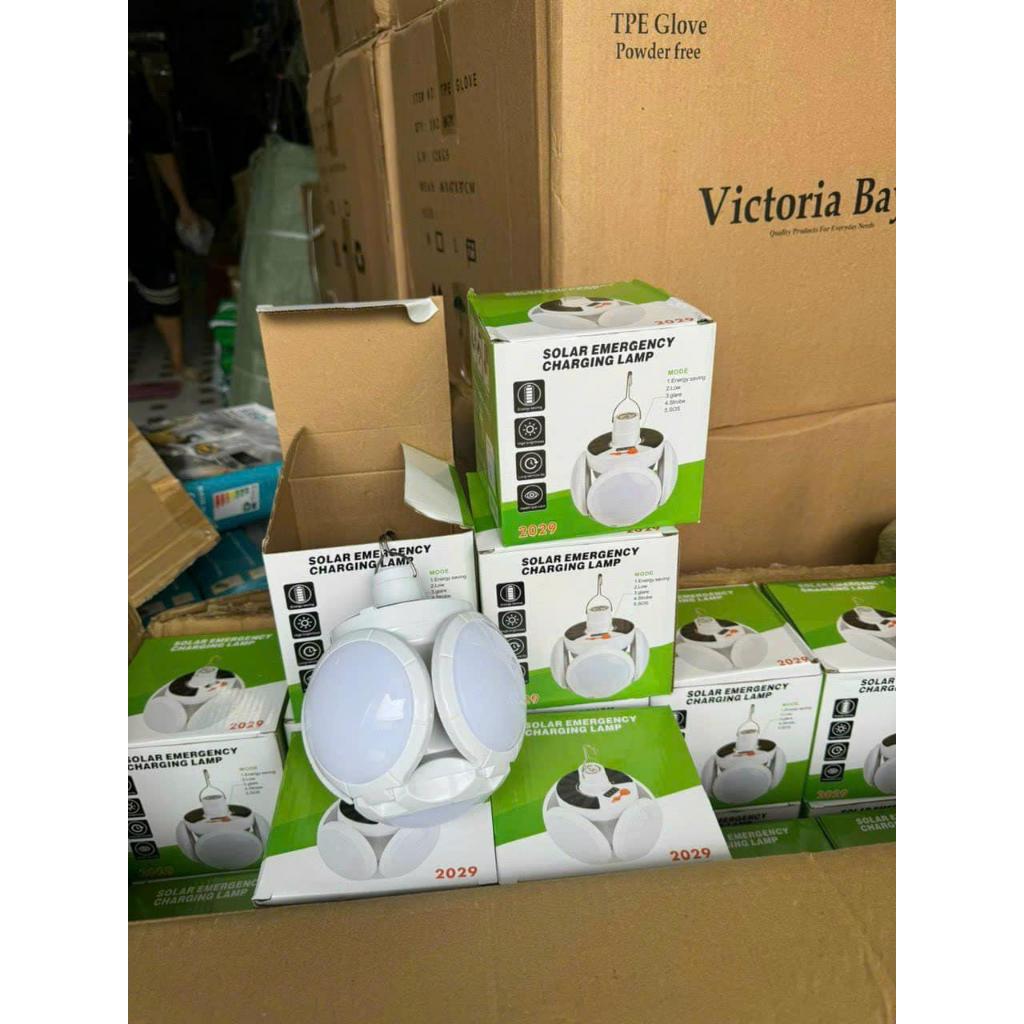 Bóng Đèn Led Tích Điện 5 Cánh Đèn Năng Lượng Mặt Trời Có Thể Đóng Mở