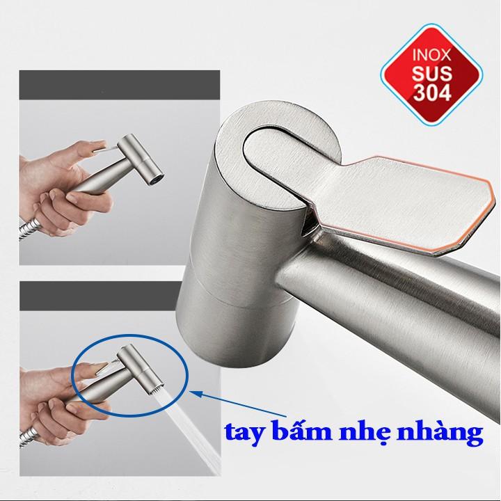 Vòi Xịt Vệ Sinh Inox - Vòi Xịt Bồn Cầu Inox Cao Cấp Bền Với Mọi Môi Trường