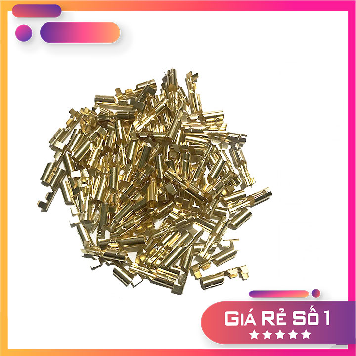 Bộ cốt cos đồng đầu cắm, đực + cái + vỏ nhựa điện xe máy 3.5mm ( bộ 10 và bộ 50)