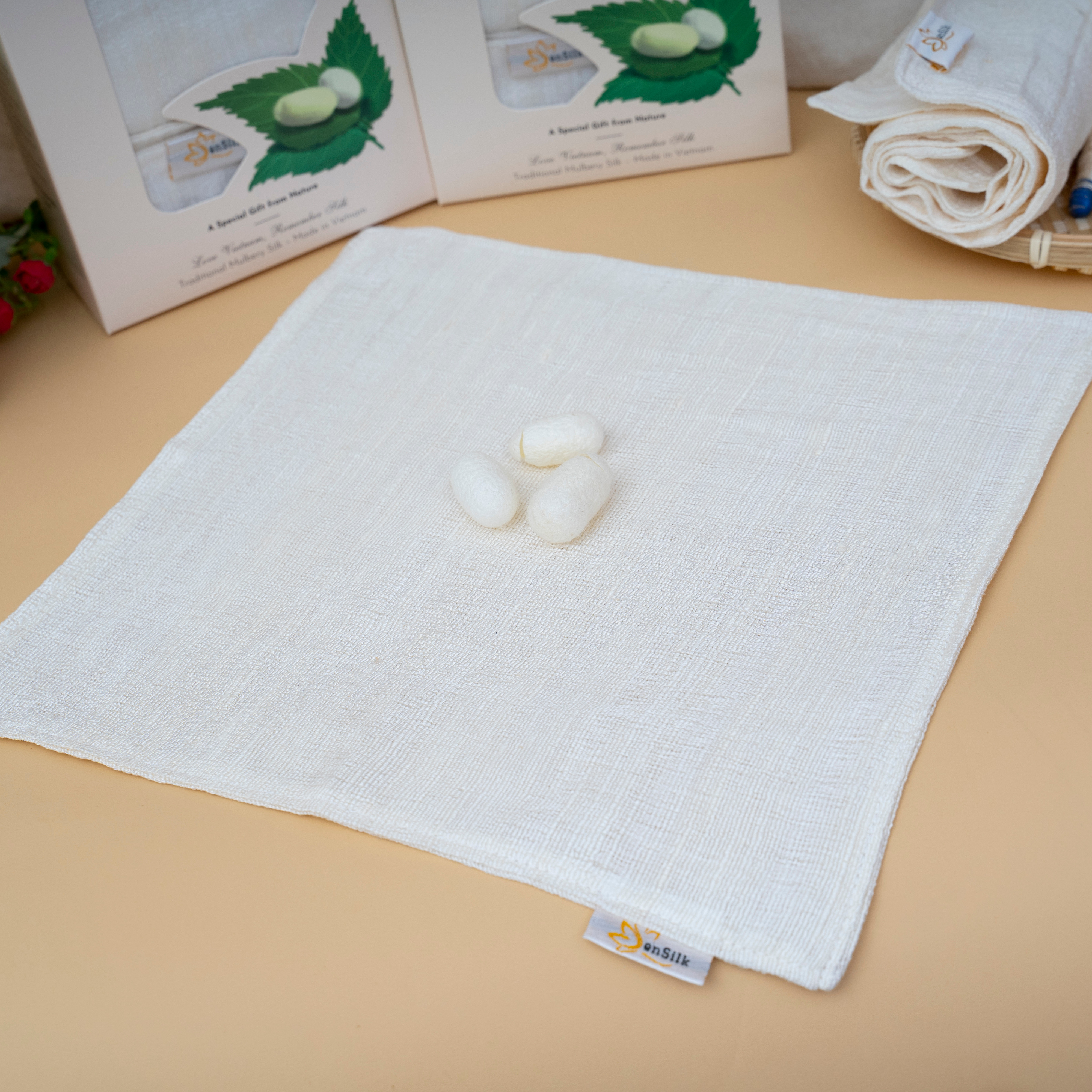 Khăn Mặt Tơ Tằm Cao Cấp SenSilk- Combo Hạnh Phúc 22 - Quà tặng Gia Đình
