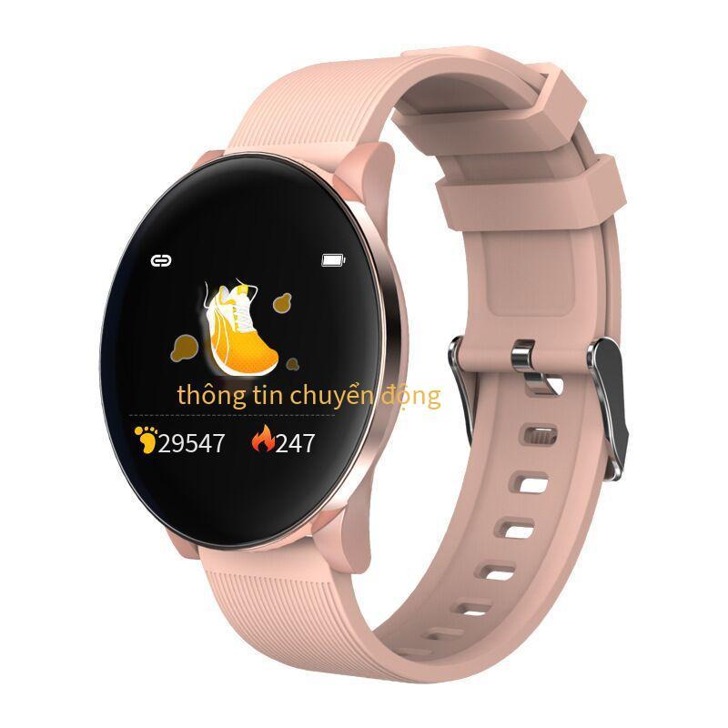 Giá Thấp Nhất Mới W8 Vòng Tay Thông Minh Bluetooth Thể Thao Đo Quãng Đường Đi Nhịp Tim Theo Dõi Sức Khỏe Màn Hình Tròn Vòng Tay Thông Minh