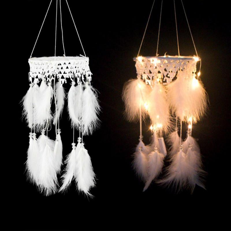 Lưới bắt giấc mơ Dreamcatcher đính lông vũ nhiều màu