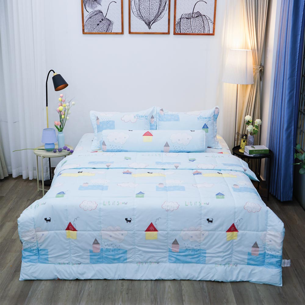 Chăn hè Microfiber Xanh Da Trời Everon Lite ELM201 200 x 220cm