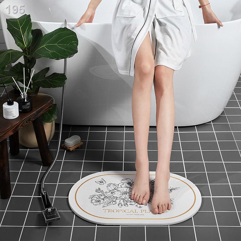 Nhẹ sang trọng phòng tắm bùn tảo cát thấm tấm lót nhà vệ sinh sàn thảm cửa diatomite chống trượt