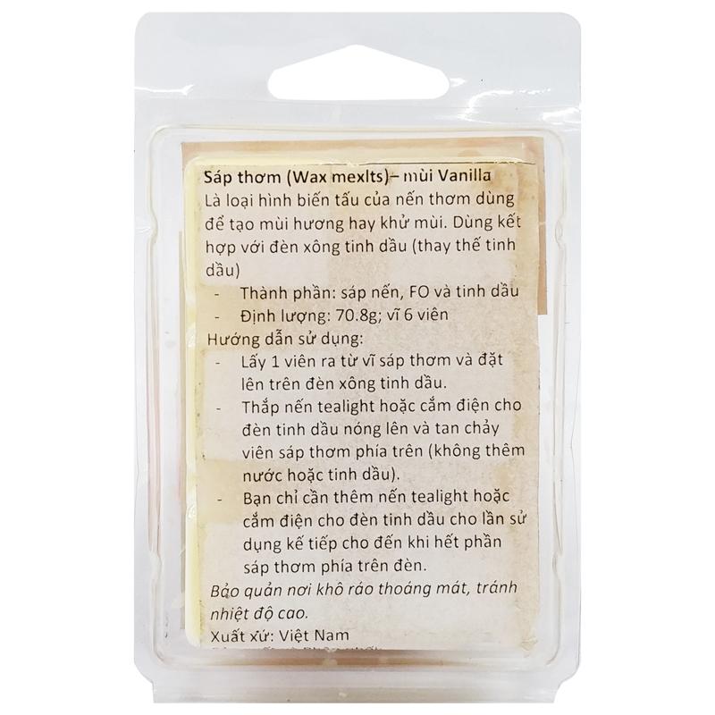 Hộp 6 Sáp Thơm Wax Melts Hương Vanilla R2D