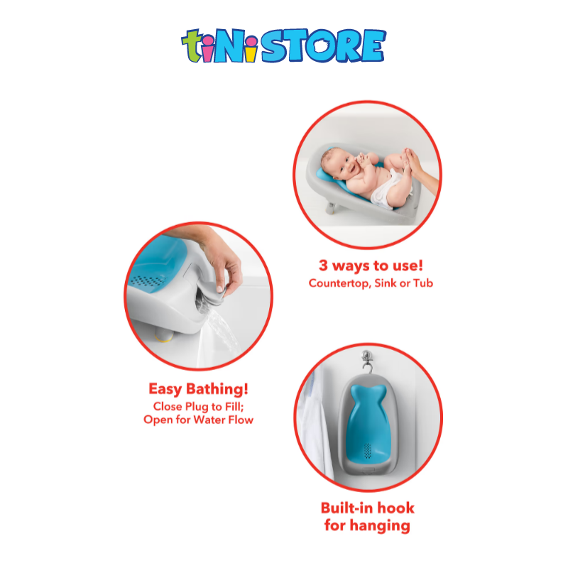 tiNiStore-Tựa tắm cho bé màu xanh và xám Skip Hop 9H498210