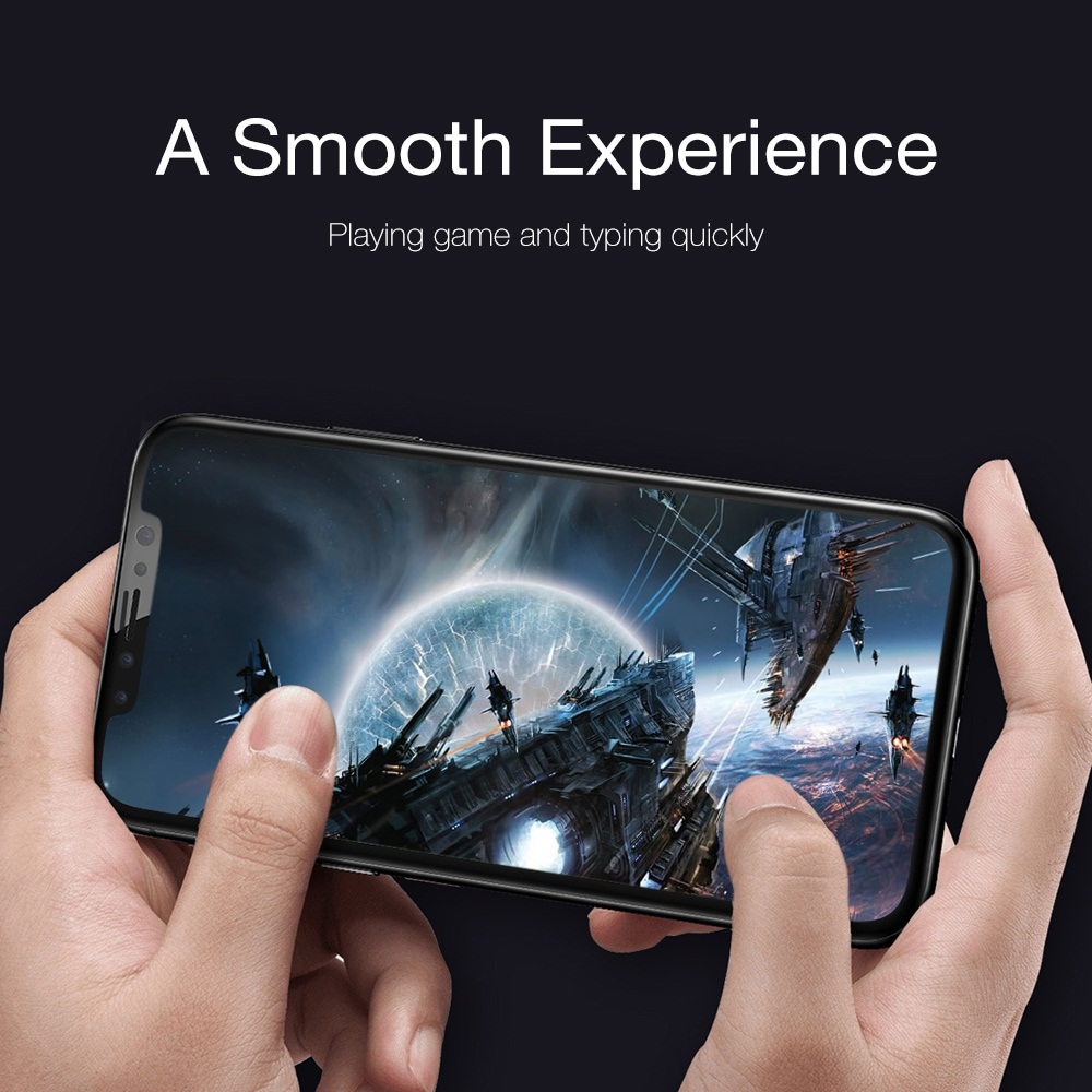 Miếng dán kính cường lực full 3D cho iPhone 11 Pro 5.8 inch / iPhone X / iPhone Xs mỏng 0.23mm hiệu Baseus Silk-Screen cảm ứng siêu nhạy, hiển thị Full HD - Hàng nhập khẩu