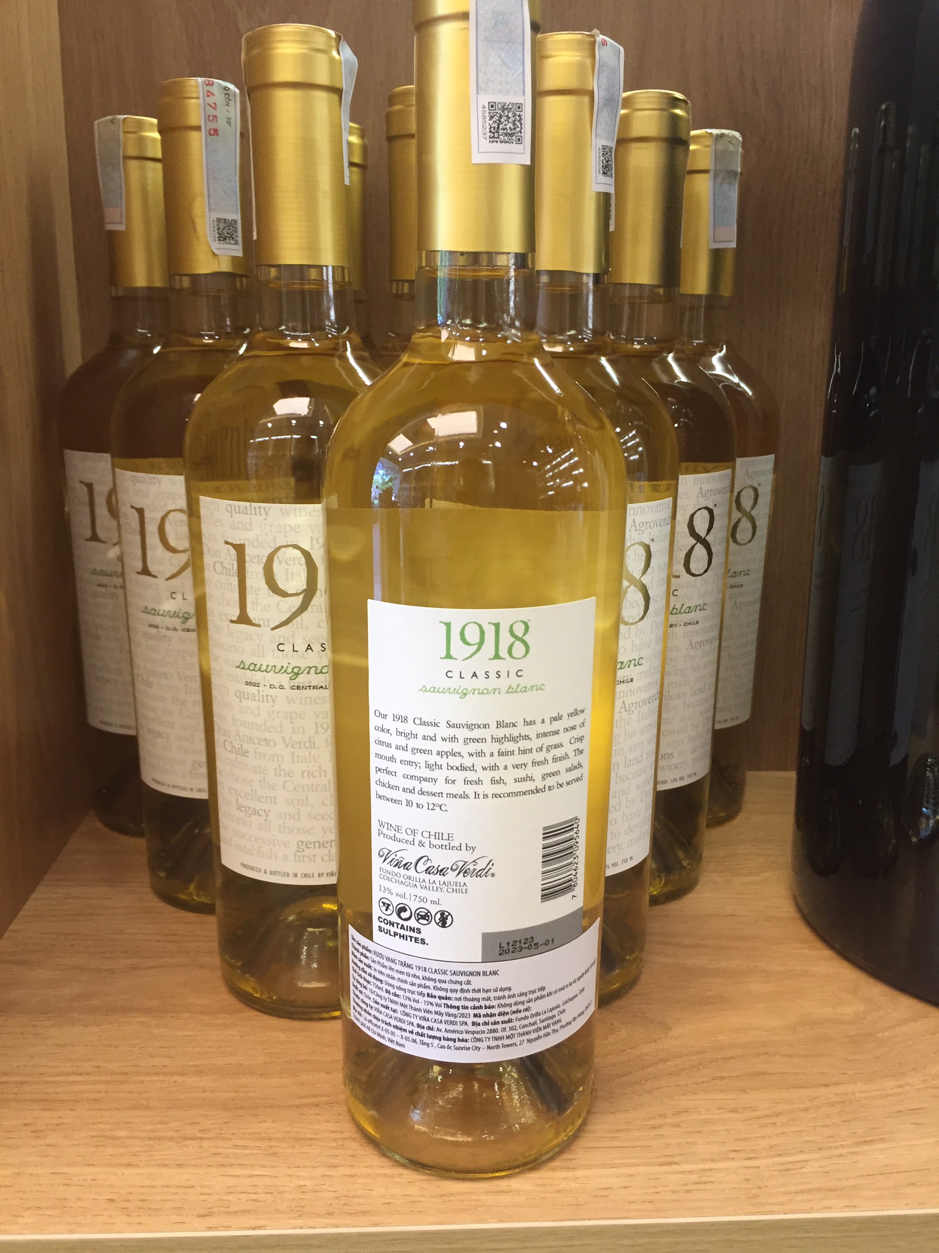 Rượu Vang Trắng  Chile 1918 Classic Sauvignon Blanc 750ml 13% Chile - Chính Hãng
