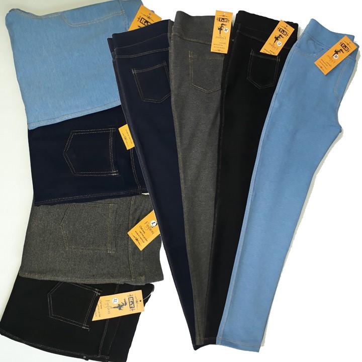 Quần Legging giả jean 4 túi có size 5XL cho bạn dưới 80 kg