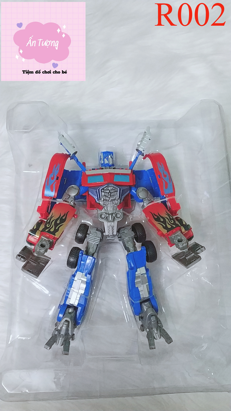 Đồ Chơi Rô Bốt Biến Hình Optimus Prime Bumblebee Biến Hình,Rô bốt Biến Hình Ô tô Transformer 2in1 cỡ vừa màu xanh