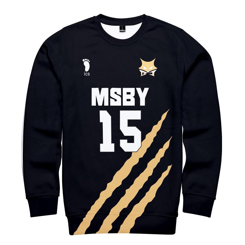 2020 Anime Mới Haikyuu MSBY 3D Áo Hoodie Áo Cosplay Hoody Hinata Shouyou Thời Trang Áo Khoác Bóng Chuyền Tooru Áo Thun