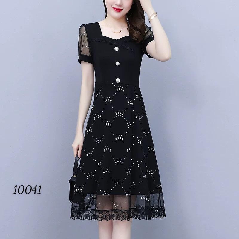 Đầm umi phối lưới kim tuyến thời trang - sành điệu , sang chảnh cho các nàng