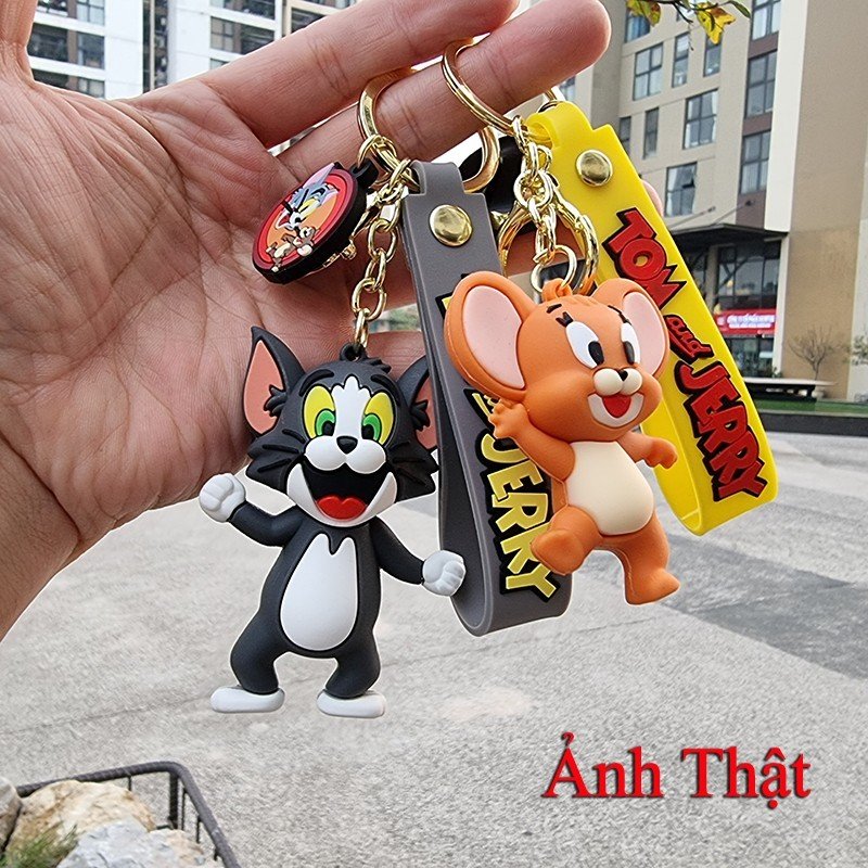 Móc Chìa Khoá Xe Máy Tom Và Jerry. Móc treo chìa khoá ô tô phong cách trẻ trung