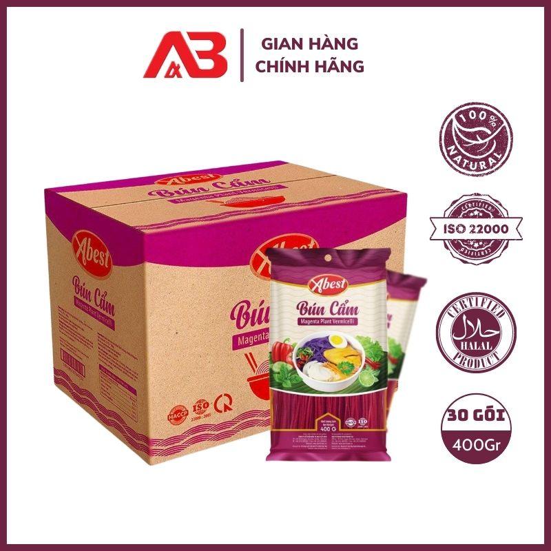 Bún cẩm khô ABEST gói 400G /Bún tươi Hữu cơ/Không phụ gia thực phẩm/không chất bảo quản