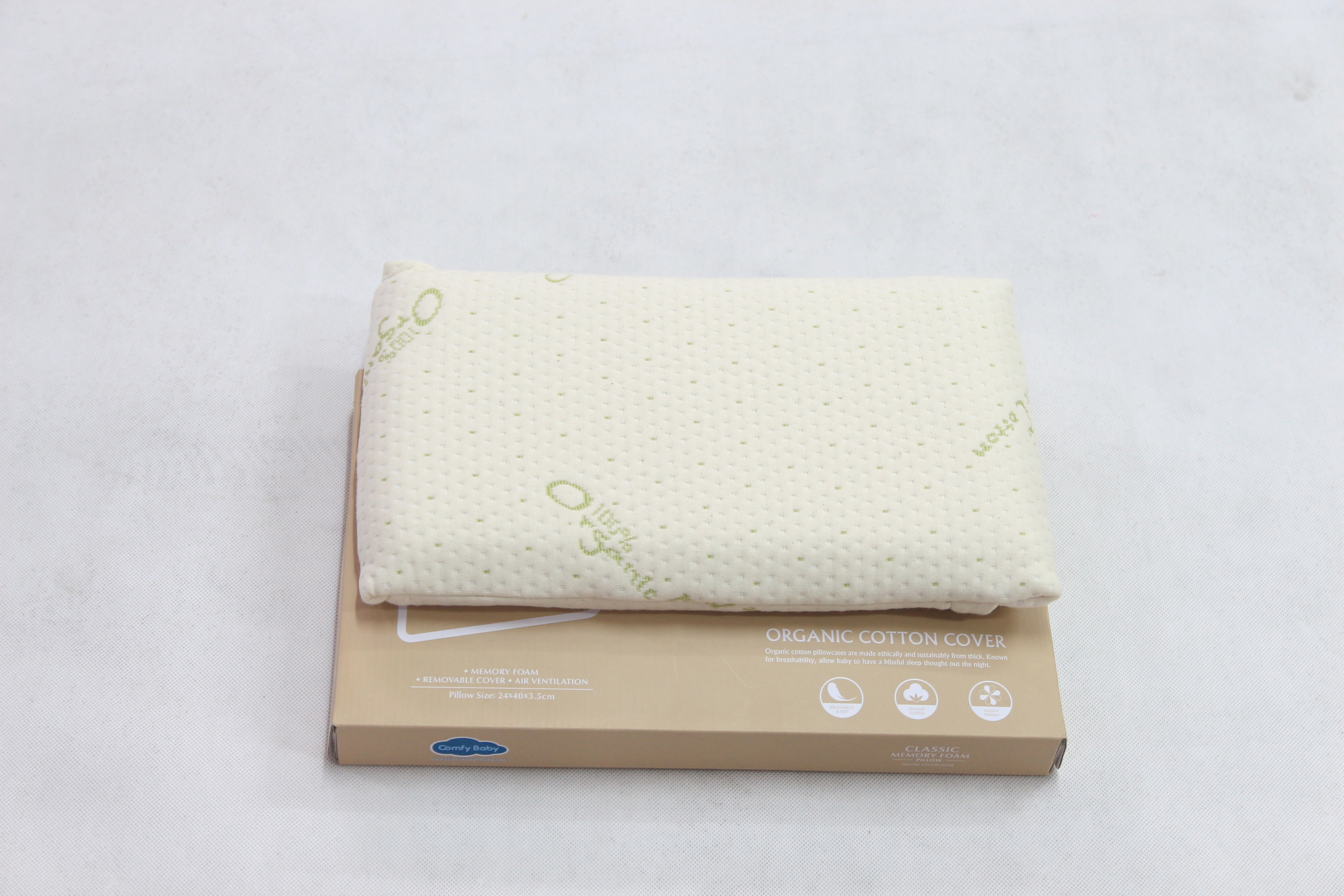 Gối trẻ em vỏ sợi Cotton hữu cơ "Organic" - Comfy