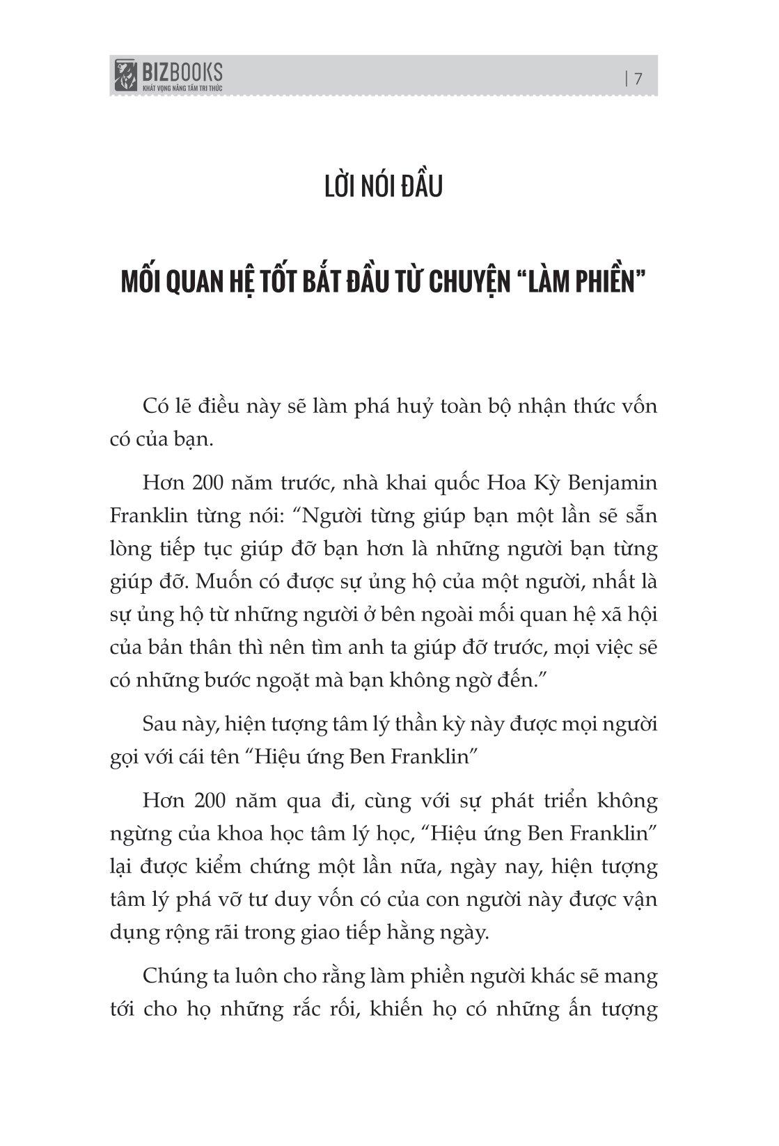 Hiệu Ứng Franklin - Mối Quan Hệ Tốt Đều Bắt Nguồn Tự Sự "Làm Phiền"