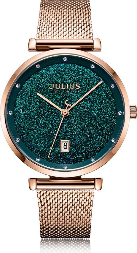 Đồng Hồ Nữ Julius Star Hàn Quốc JS-003C Dây Thép - Màu Đồng