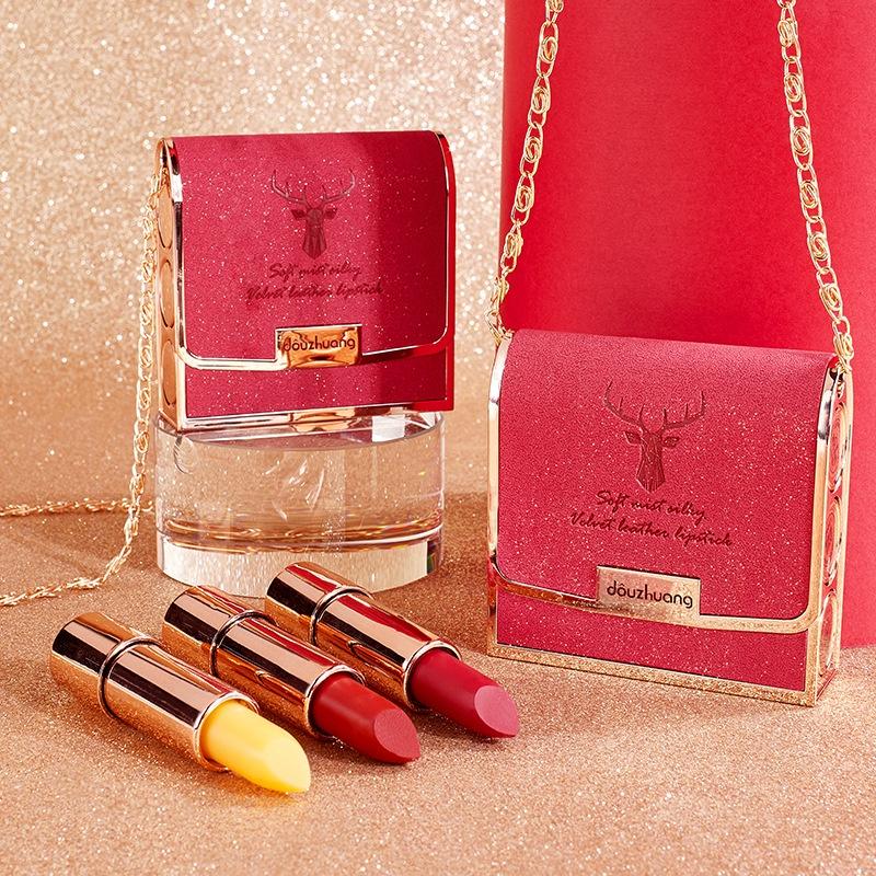 Set 3 Son Túi Xách DÔUZHUANG 2 Thỏi Lì + 1 Thỏi Dưỡng