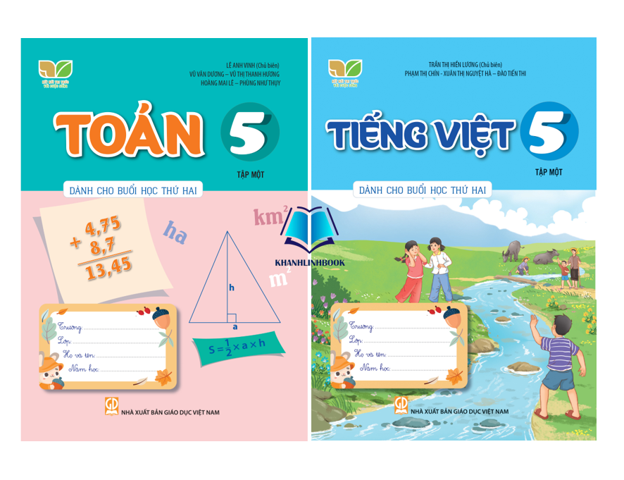 Sách - Combo Toán + Tiếng việt 5 - tập 1 ( dành cho buổi học thứ 2 ) (Kết Nối Tri Thức)