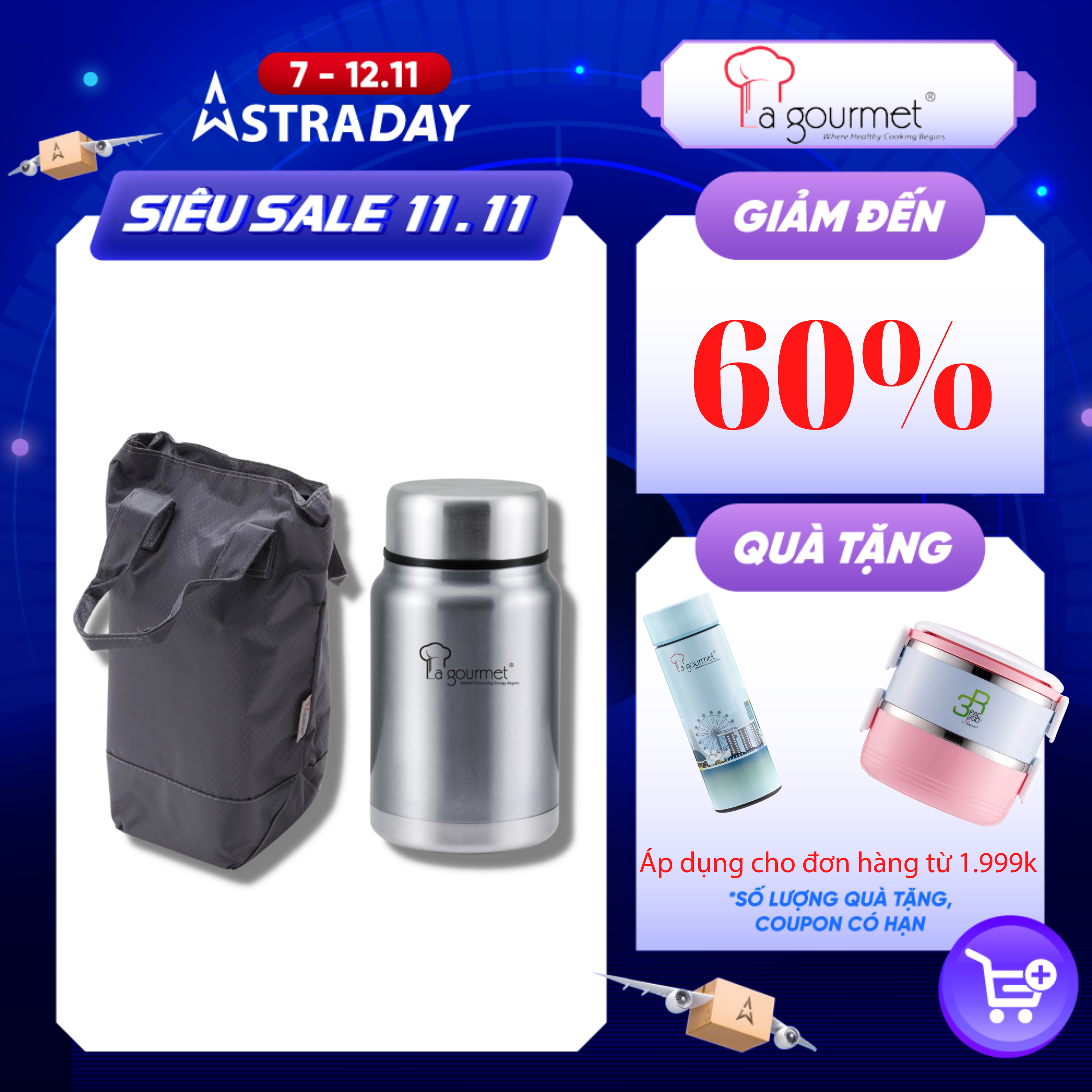 Hộp Giữ Nhiệt La Gourmet Sakura Plus (750ml) - 338662