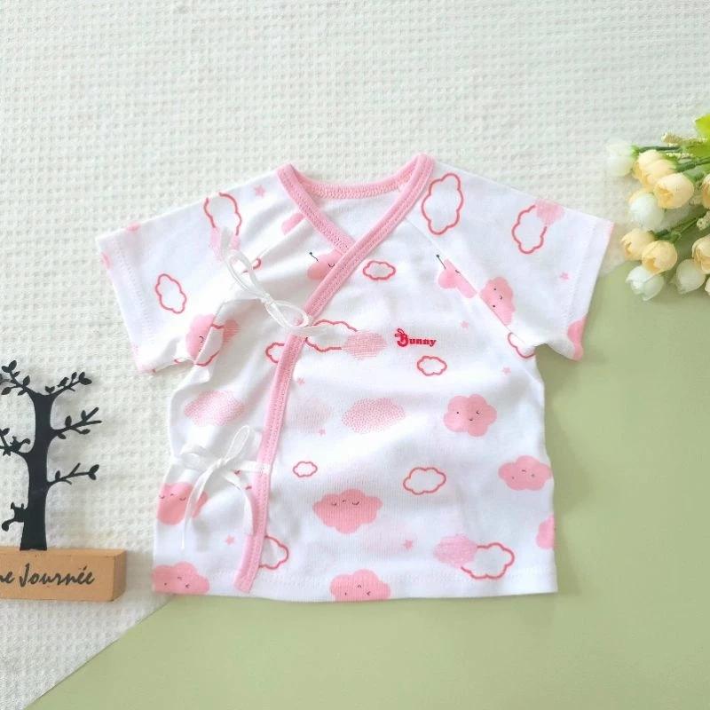 [Dưới 6kg] Áo Cột Dây Sơ Sinh Dài Tay | Ngắn Tay COTTON THUN Mềm Mại, Co Giãn, Thấm Hút Mồ Hôi Tốt - Bunny baby