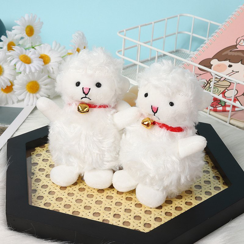 Móc khóa cừu bông, móc khóa hình cừu nhồi bông xinh xắn