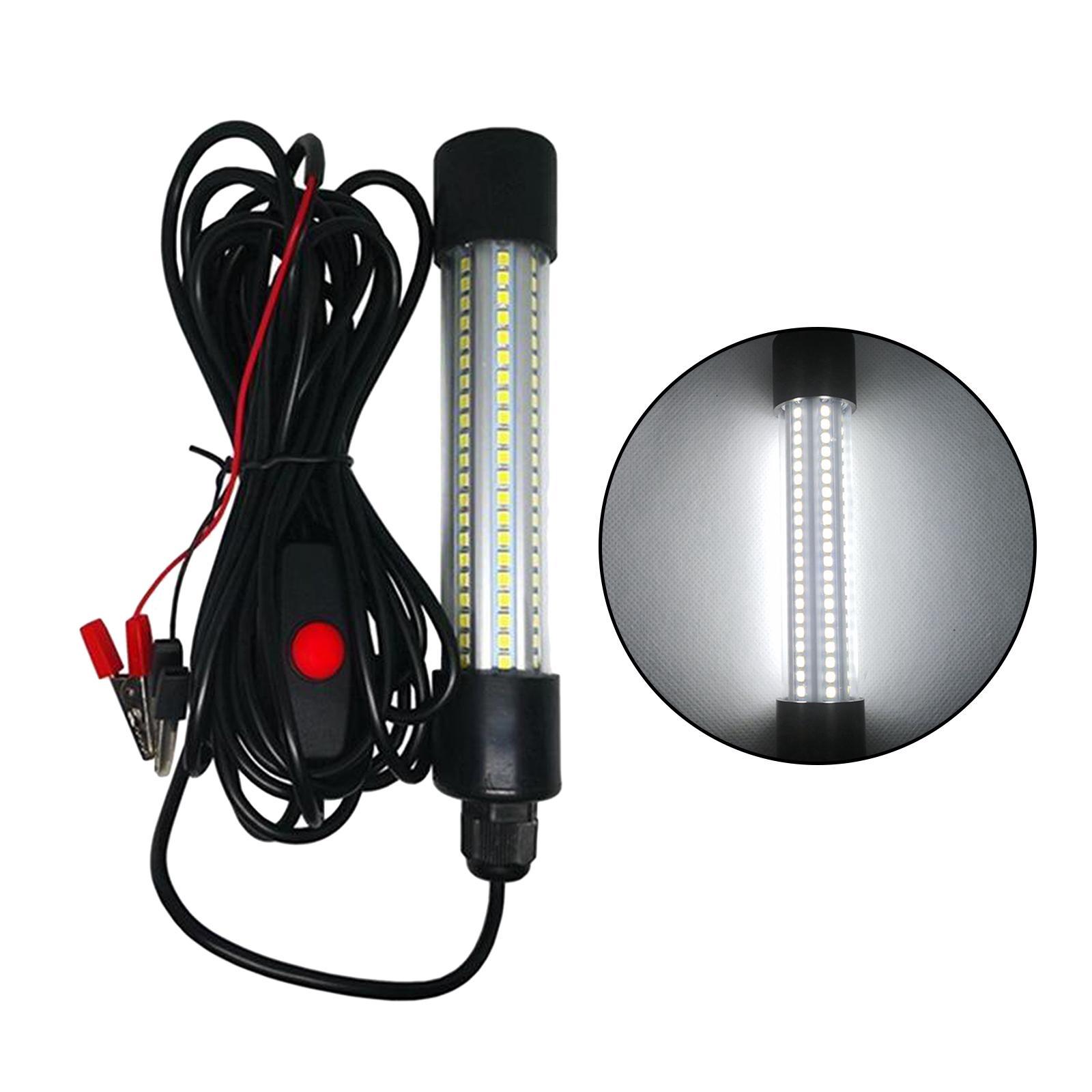 12V LED Underwater Submersible Fishing Light Squid Attract Lamp White