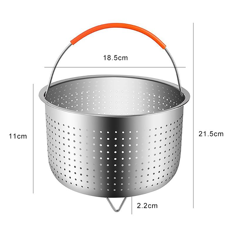 Rổ Hấp Thực Phẩm Đa Năng Bằng Thép Không Gỉ 304