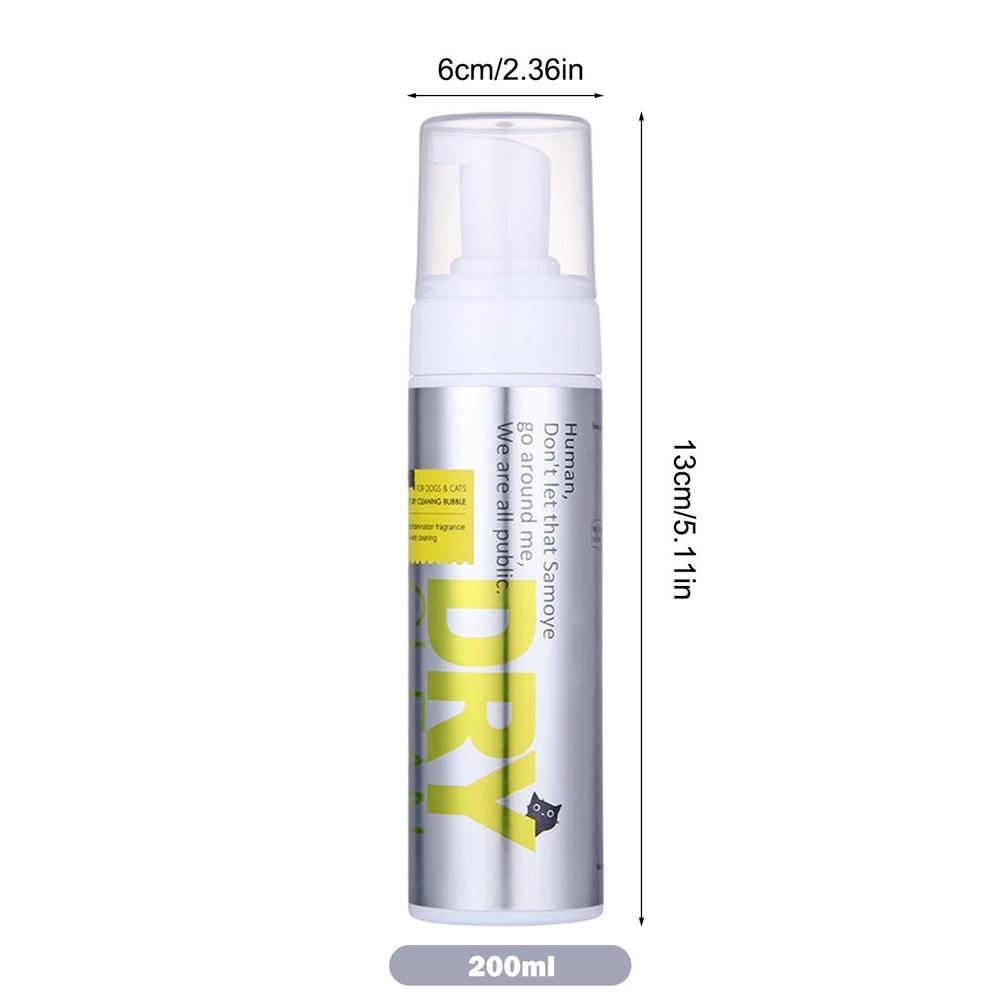 Dầu Gội Khô DRYCLEAN️ Chó Mèo Pet Dry Shampoo, Dog Dry Shampoo Safe & Healthy 200ML