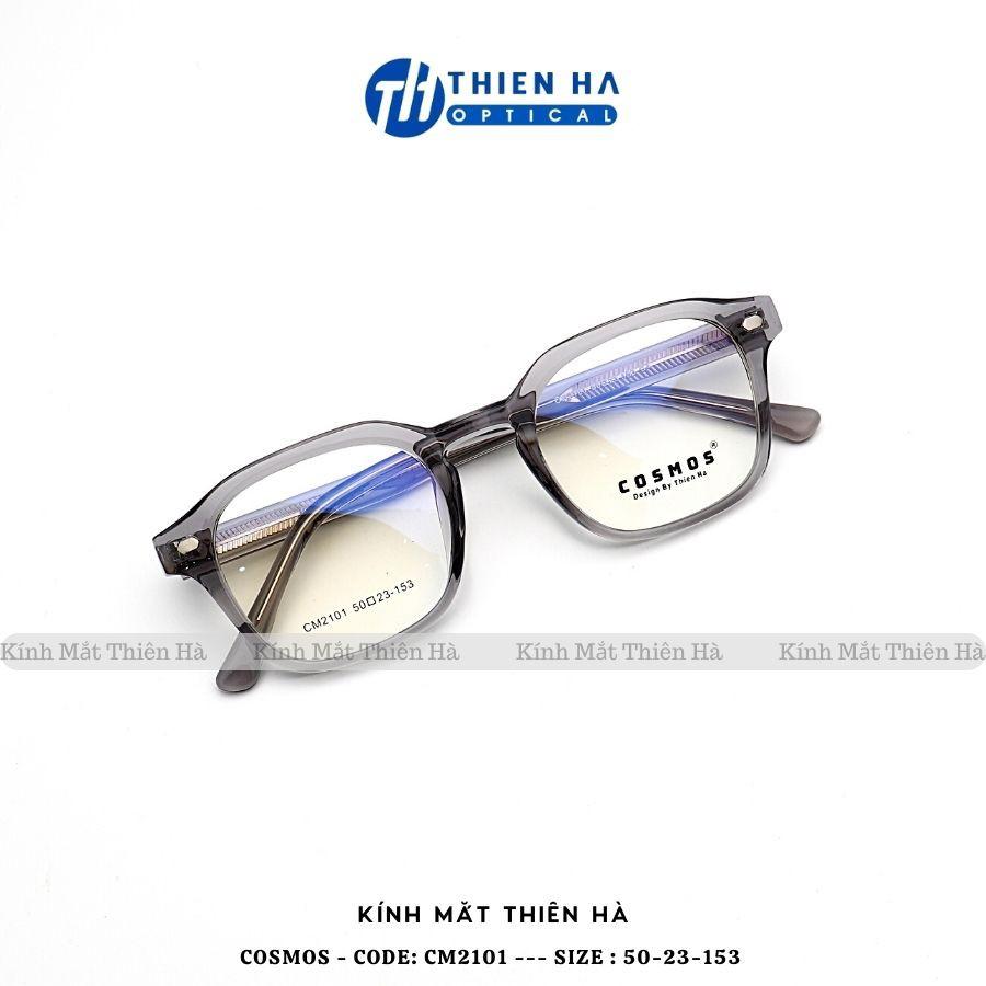 Gọng kính tròn nam nữ Thiên Hà Optical nhựa Acetate cốt thép chắc chắn cá tính ôm mặt phù hợp độ cận cao COSMOS CM2101
