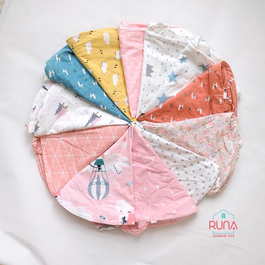 Vỏ gối chống trào ngược cotton Hàn 100% cao cấp thoáng mát an toàn cho bé Runa Kids (chỉ có vỏ gối)