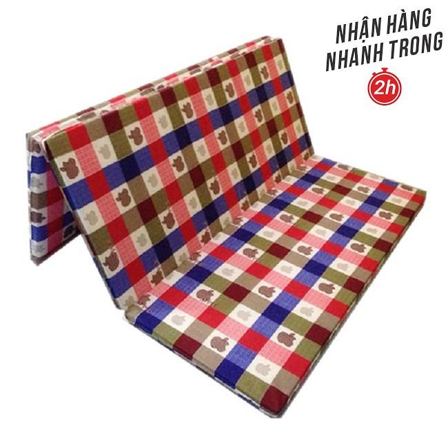 Nệm PE Gấp 3 Hàn Quốc Áo Gấm Valize 100 X 195 X 9 Cm-