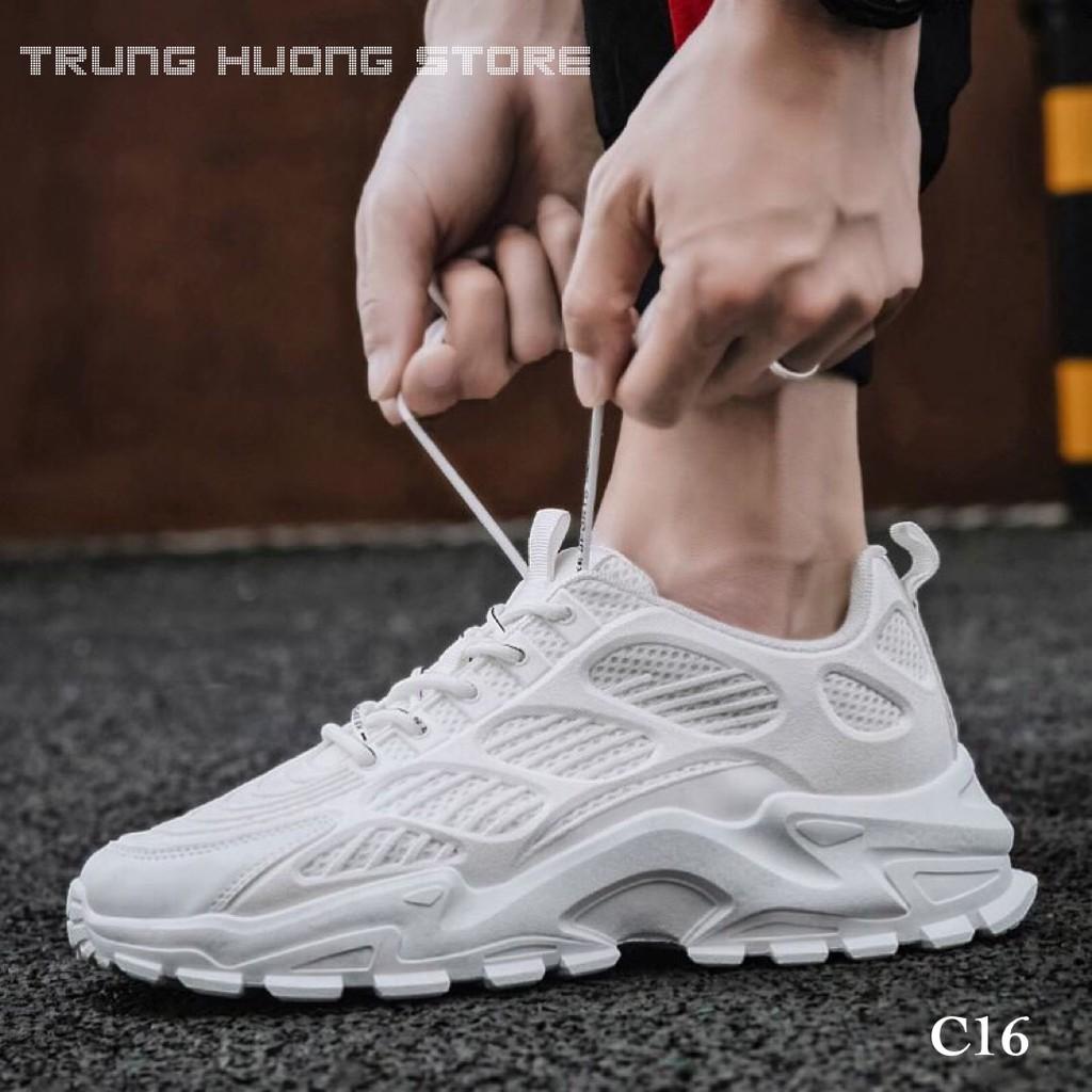 Giày Thể Thao Nam, Giày Sneaker Màu Trắng - CHÍNH HÃNG, HÀNG CAO CẤP Trung Hương B76 fullbox