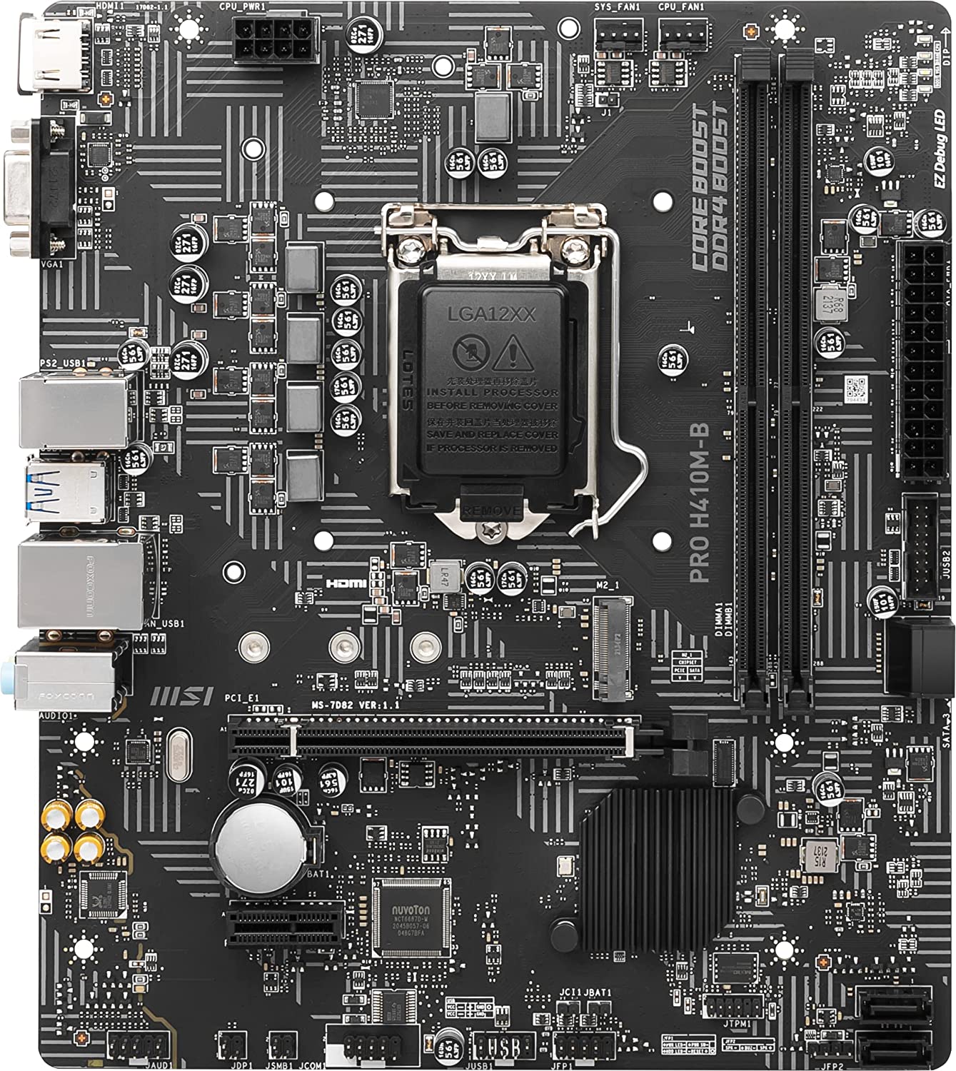 MAINBOARD MSI PRO H410M-B (LGA1200,DDR4x2, M2, DVI, HDMI) - HÀNG CHÍNH HÃNG