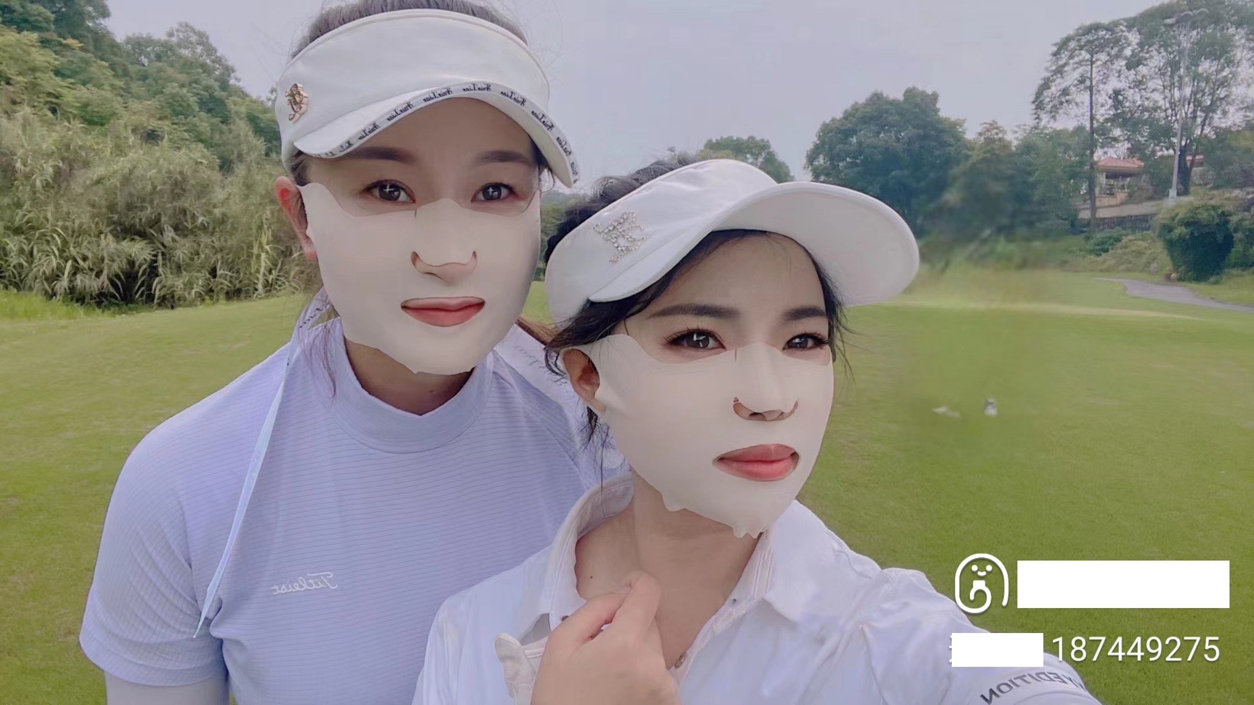 Mặt nạ chống nắng golf tích hợp Collagen nam nữ dưỡng da mặt chống nắng khi lên sân golf