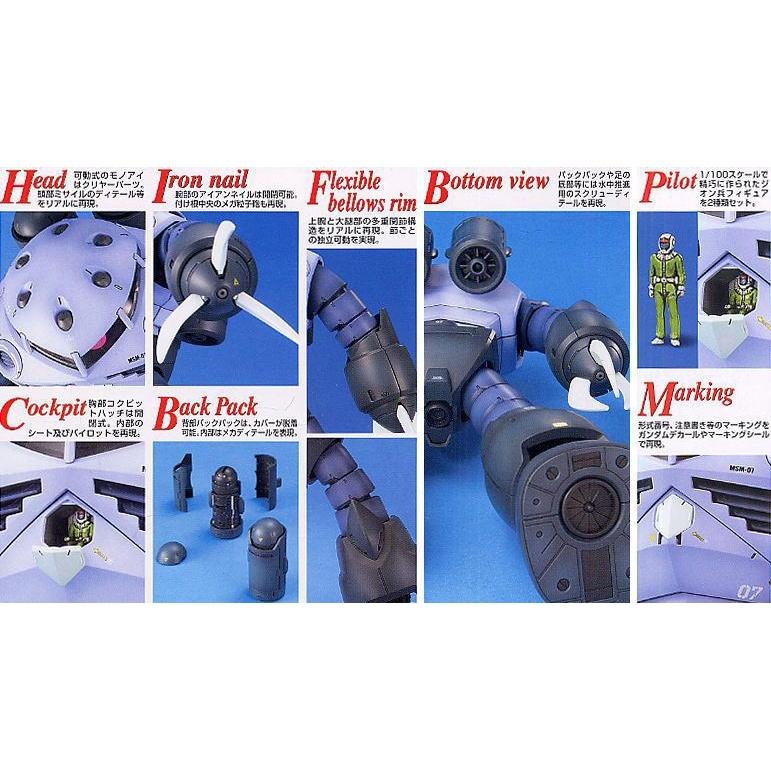 Mô hình ZGOK MASS PRODUCTION TYPE MG 1/100 lắp ráp Gunpla BANDAI CHÍNH HÃNG