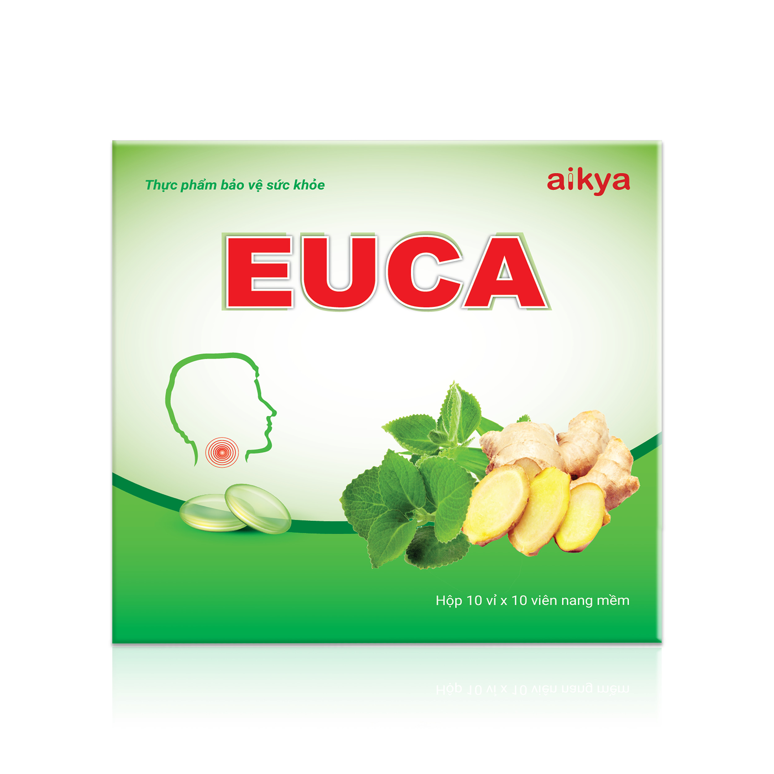 Thực phẩm bảo vệ sức khỏe EUCA - Hỗ trợ giảm đau rát họng, làm ấm họng