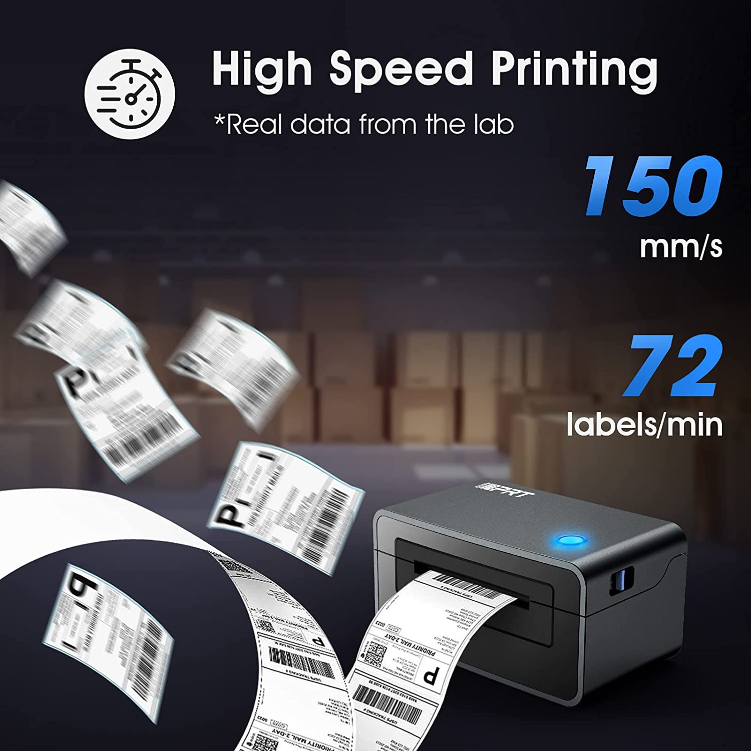 Máy in đơn hàng trực tiếp từ điện thoại qua bluetooth iDPRT SP406, hàng nhập khẩu