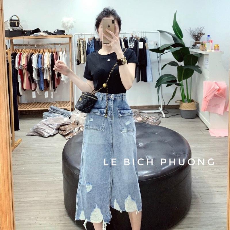 Chân váy jane rách túi