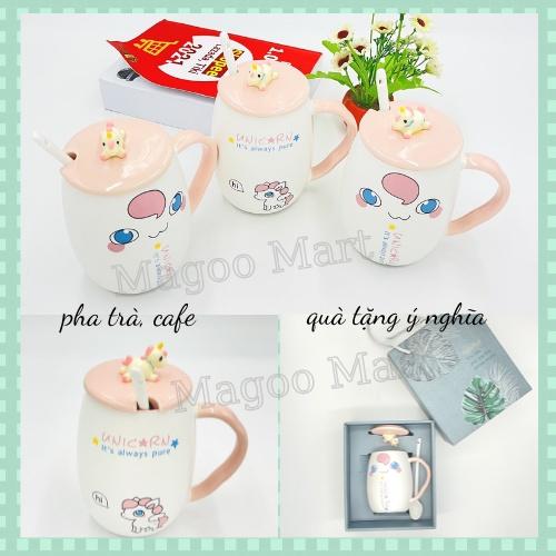 Cốc gốm sứ/ ly sứ cao cấp hình kỳ lân độc đáo, phù hợp văn phòng, quà tặng ý nghĩa