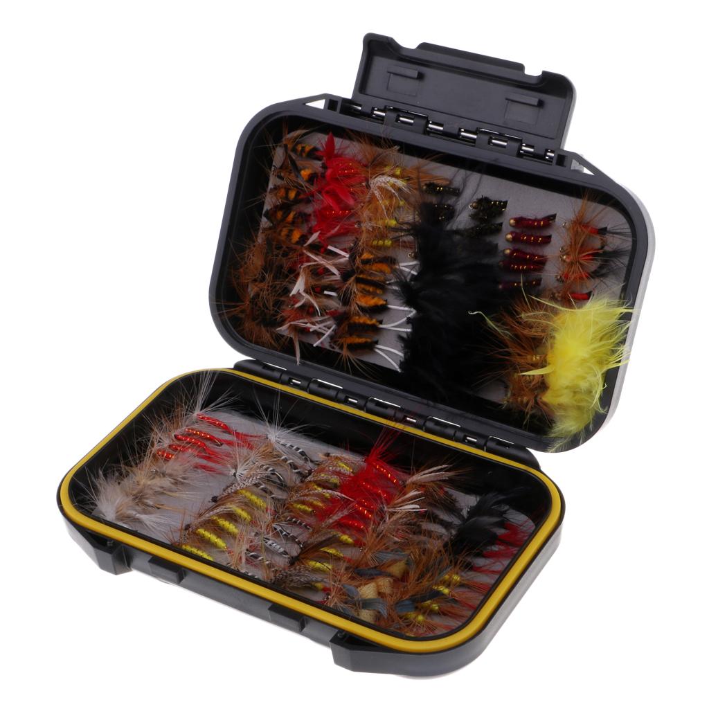 100pcs Hook Bait Lure Lifelike Dragonfly Insects Wet / Dry Fly Fishing Flies
