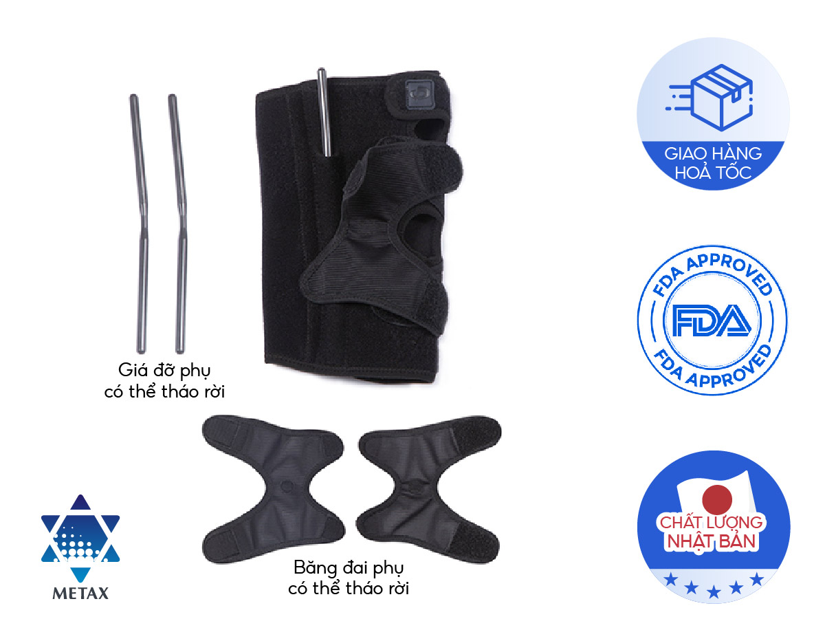 Đai Định Hình Đầu Gối Loại cứng Phiten Metax Supporter Knee Firm AP232003/AP232004/AP232005