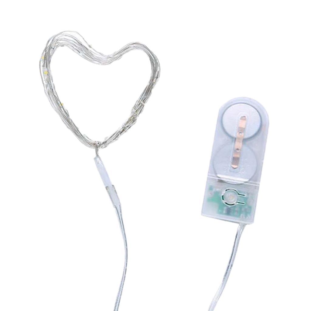 2X Multi-function Button Battery Copper Wire Lamp Festival Wedding Warm White