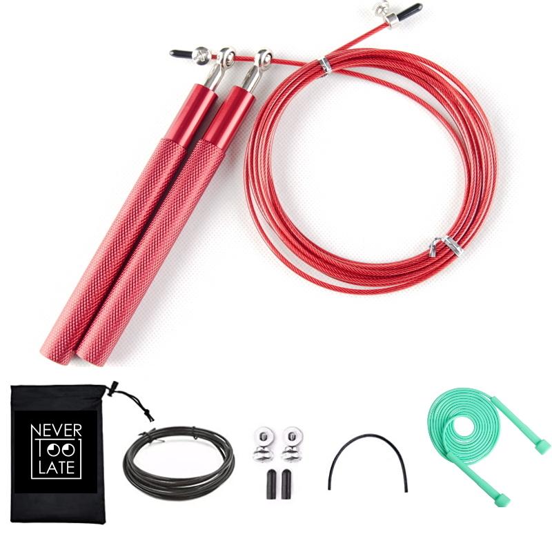 6 Trong 1 2.5Mm Thép Không Gỉ Dây Tốc Độ Nhảy Dây Nhảy 120G Nhiều Màu Với Chống Đeo Ống Và sạc Dự Phòng Dây